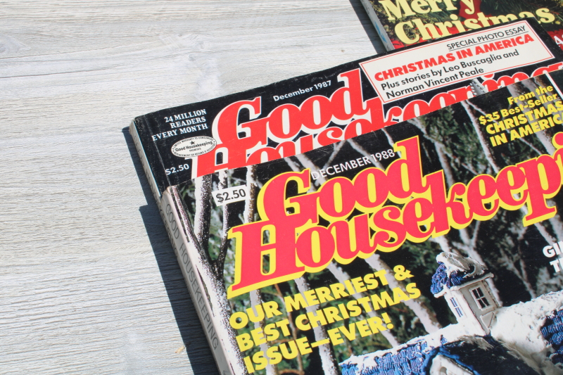 photo of 80s 90s vintage Good Housekeeping Christmas magazines lot, holiday recipes,tons of cookies & baking, ads! #3